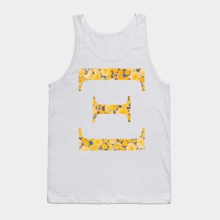 Pi Sorority Sunflower Sticker Tank Top